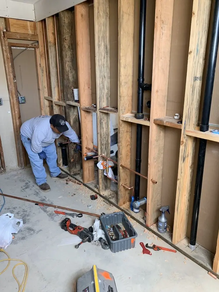 Commercial rough-in plumbing for Gas Line Repair in Lumberville
